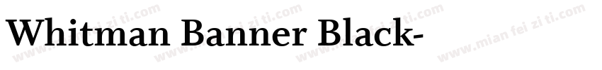 Whitman Banner Black字体转换